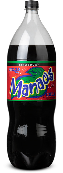 Botella de gaseosa Manaos Cola Sin Azúcar 2,25LTS