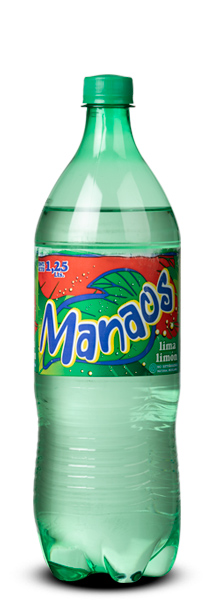 Botella de gaseosa Manaos Lima Limón 1,25LTS